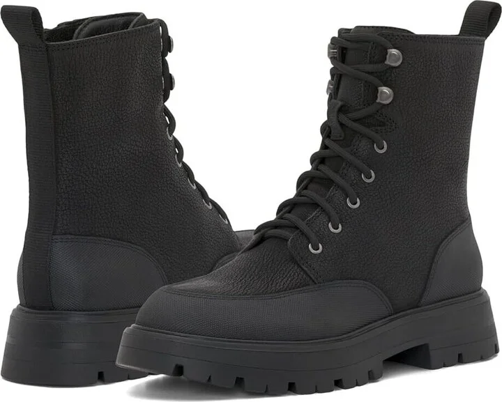 Aribelly Combat Boot Womens 7 Black Leather Inside Zip Ankle ZPO1760