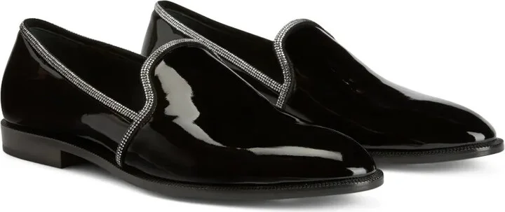 Ariees crystal-embellished leather loafers - Image 2