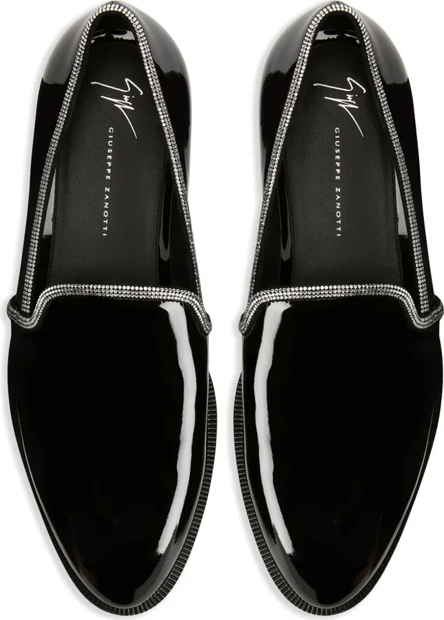 Ariees crystal-embellished leather loafers - Image 4