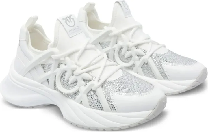 Ariel crystal-embellished lace-up sneakers - Image 3