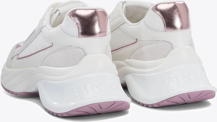 Ariel Leather and Suede Low-Top Sneakers - Image 3