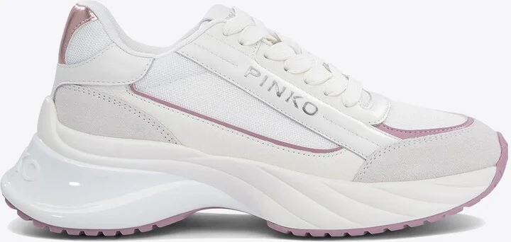 Ariel Leather and Suede Low-Top Sneakers