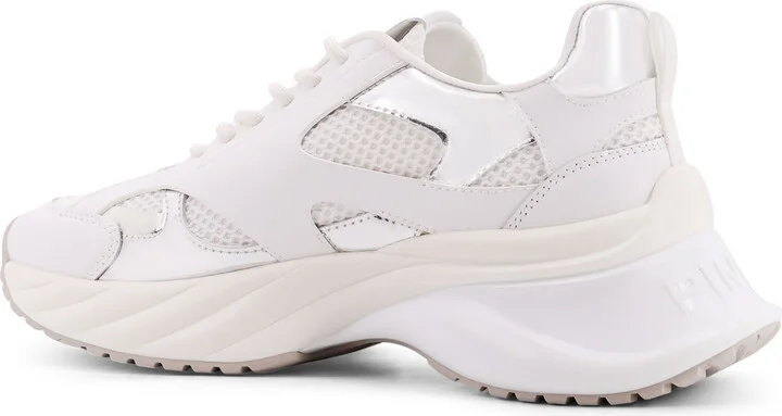 Ariel Leather Mesh And Leather Sneakers With Love Birds Detail - Image 3