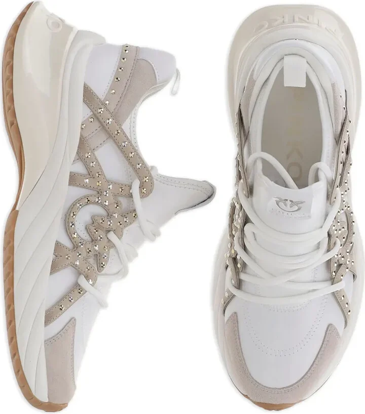 Ariel rhinestone-embellished lace-up sneakers - Image 4