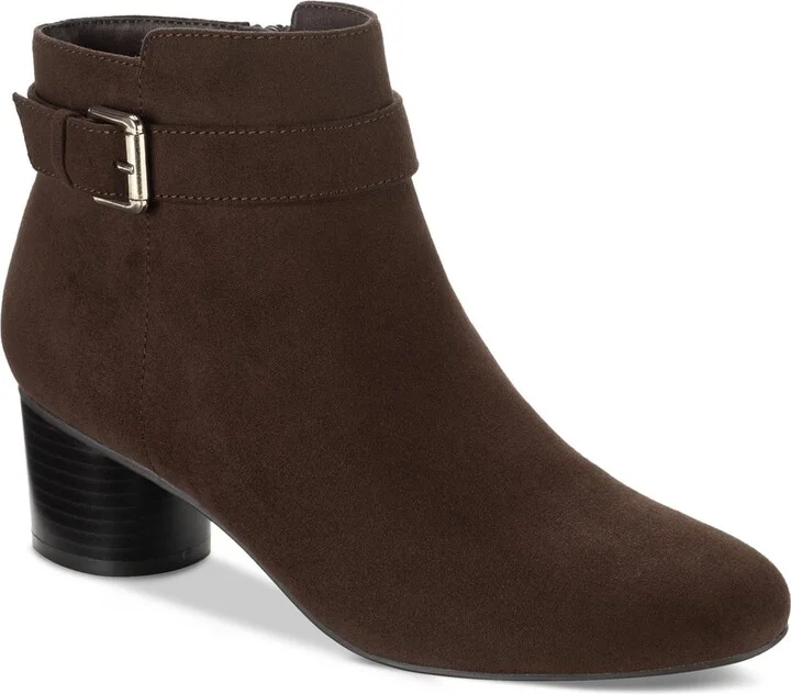 Ariel Womens Faux Suede Zipper Booties