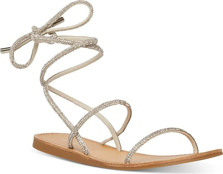 Ariela Womens Rhinestone Ankle Strappy Sandals