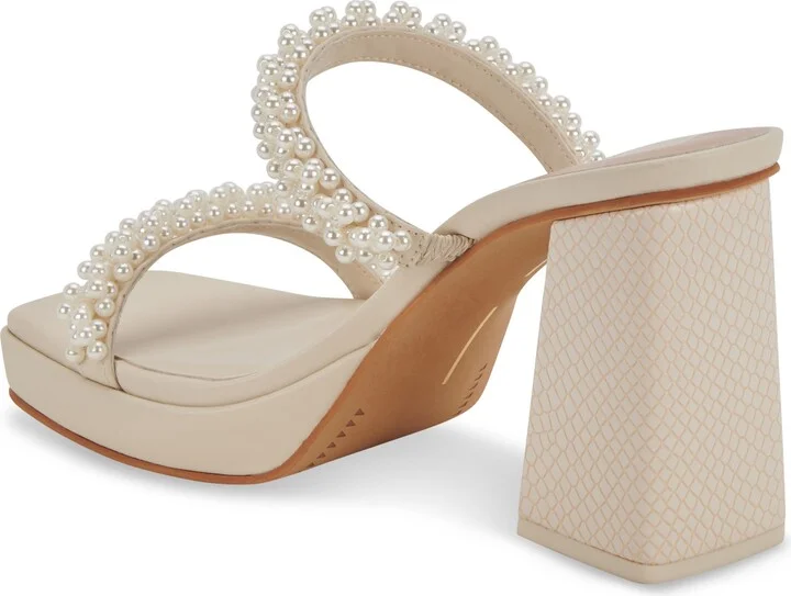 Ariele Imitation Pearl Platform Sandal - Image 2