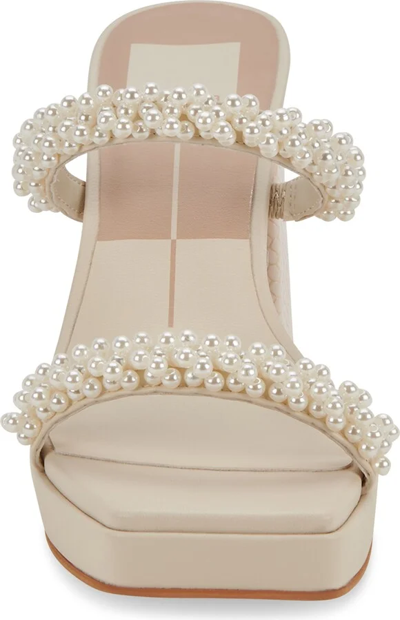 Ariele Imitation Pearl Platform Sandal - Image 4