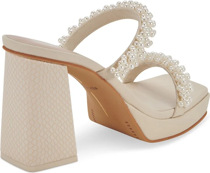 Ariele Imitation Pearl Platform Sandal - Image 8
