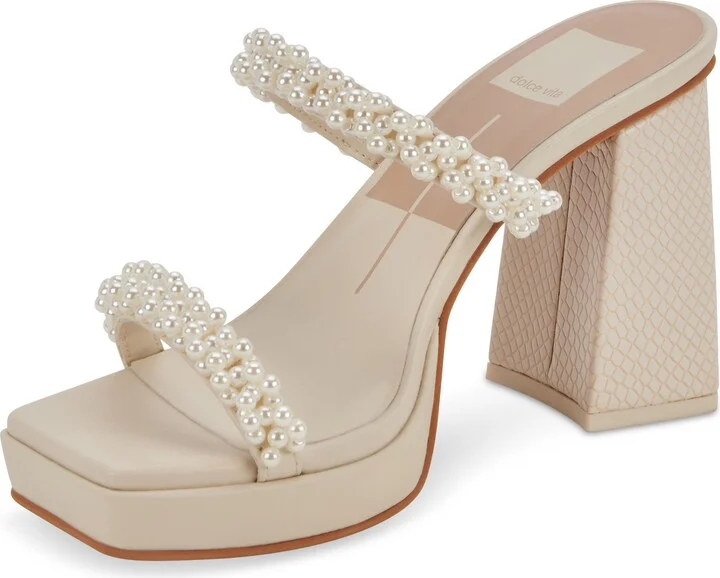 Ariele Imitation Pearl Platform Sandal - Image 9