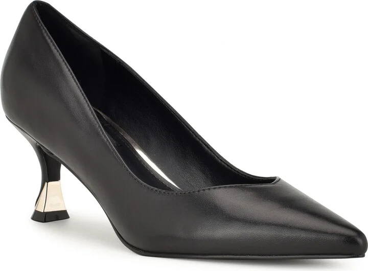 Ariella Pointed Toe Kitten Heel Pump