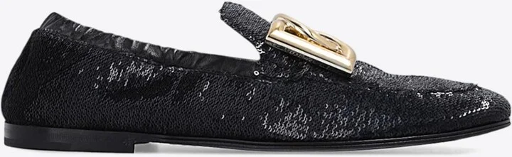 Ariosto DG Logo Sequined Loafers