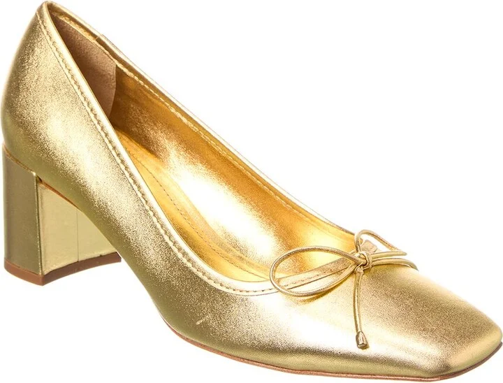 Arissa Block Leather Pump