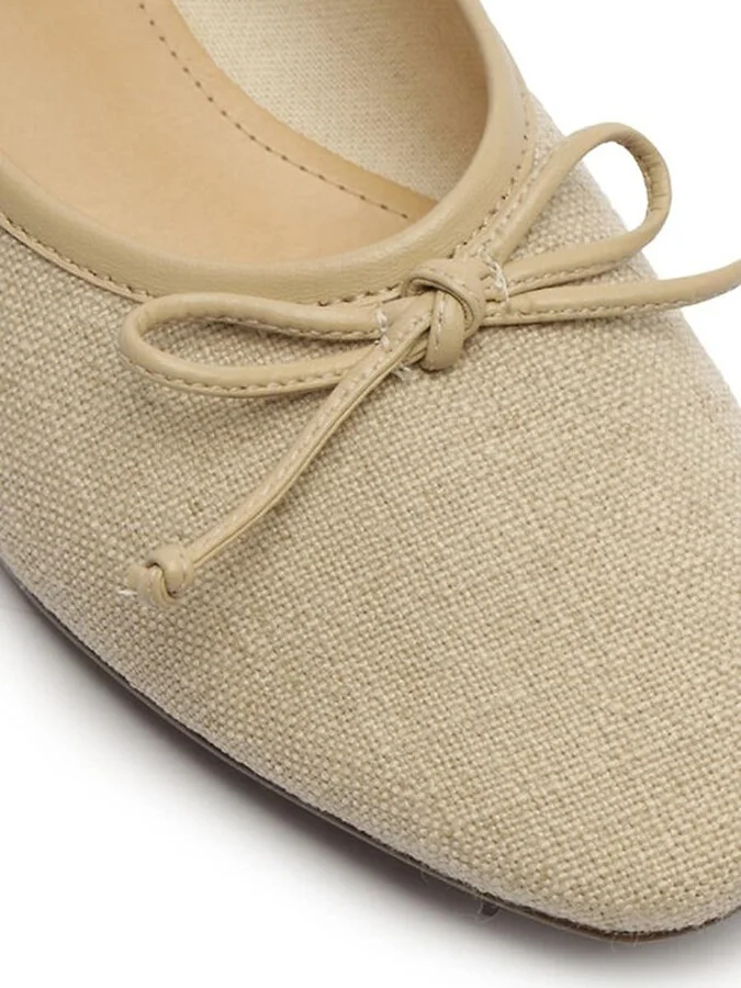 Arissa Linen Ballet Flats - Image 5