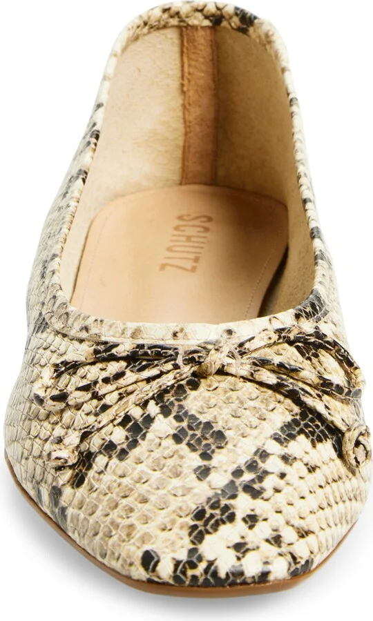 Arissa Snakeskin Embossed Ballet Flat - Image 3