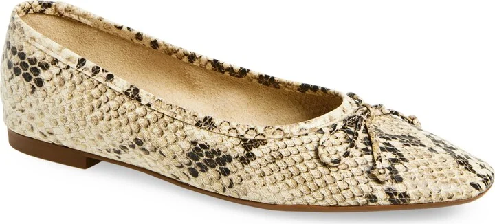 Arissa Snakeskin Embossed Ballet Flat