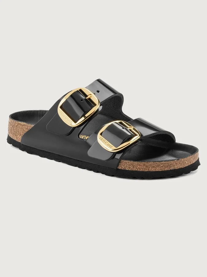 High Shine Black Leather