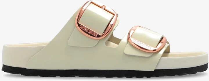 Arizona Big Buckle Patent Leather Slides