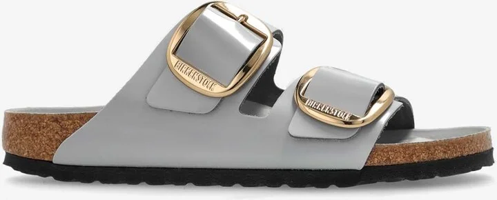 Arizona Big Buckle Patent Leather Slides