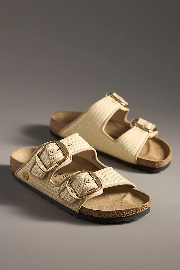 Arizona Big Buckle Raffia Sandals - Image 2