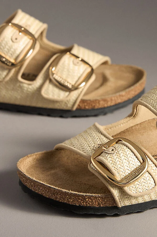 Arizona Big Buckle Raffia Sandals - Image 3