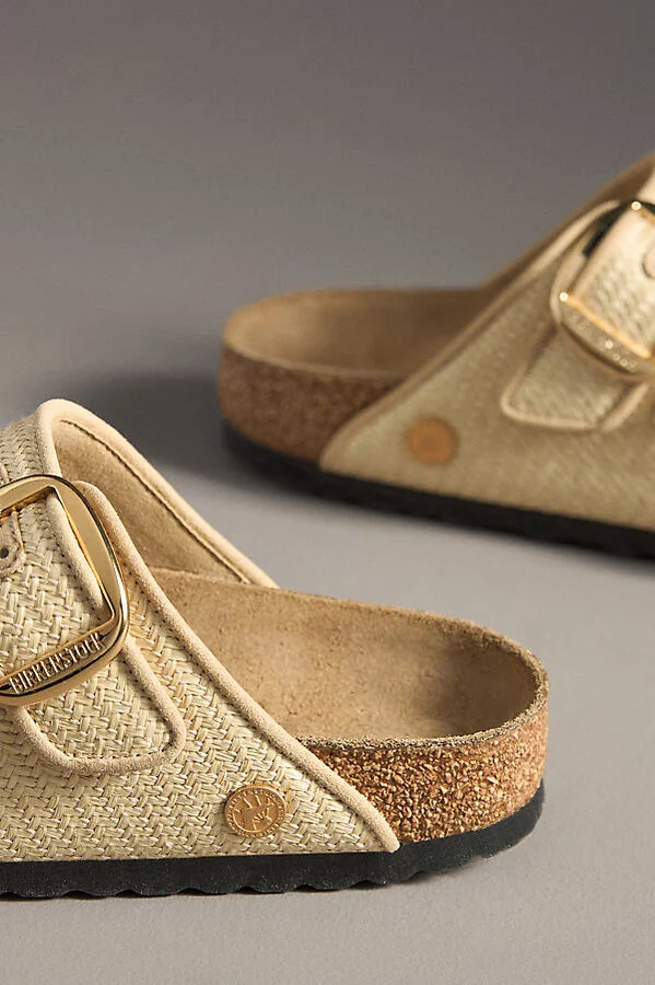 Arizona Big Buckle Raffia Sandals - Image 4
