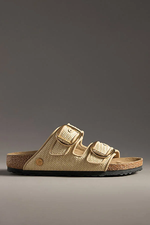 Arizona Big Buckle Raffia Sandals