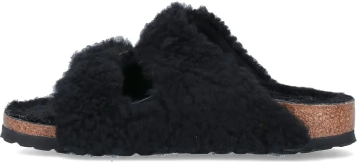 arizona Big Buckle Shearling Sandals - Image 3