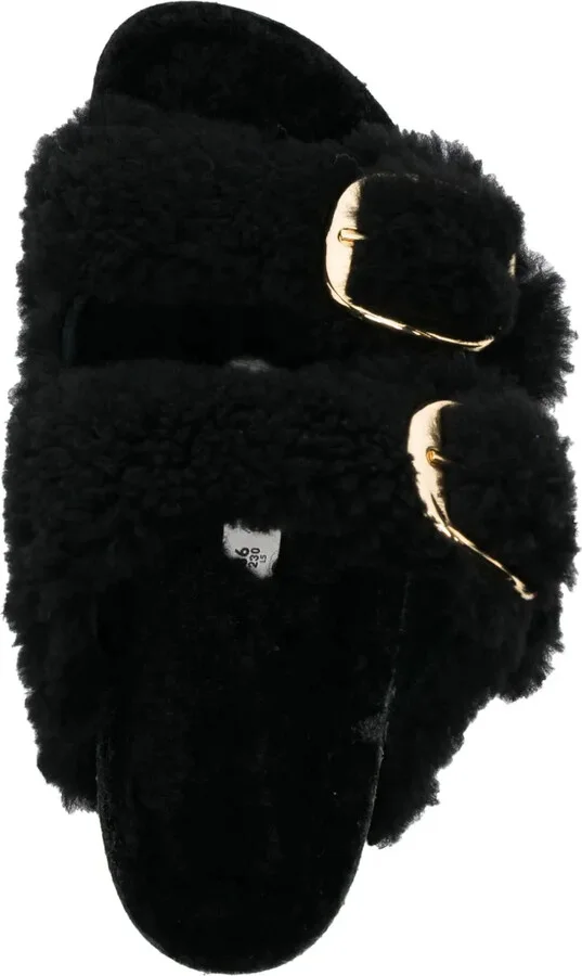 Arizona Big Buckle shearling slides - Image 4