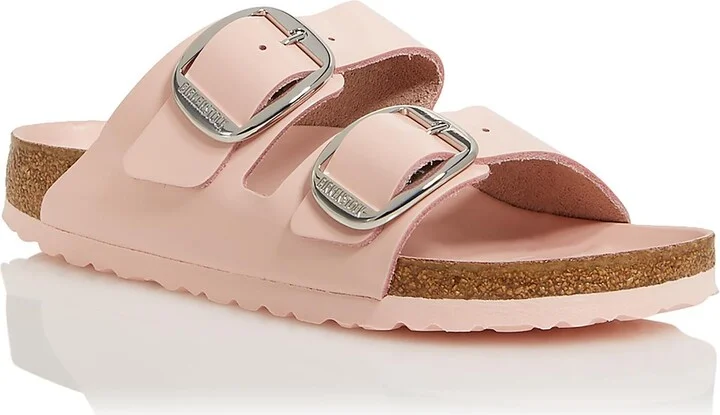 ARIZONA BIG BUCKLE Womens Faux Leather Slip On Slide Sandals
