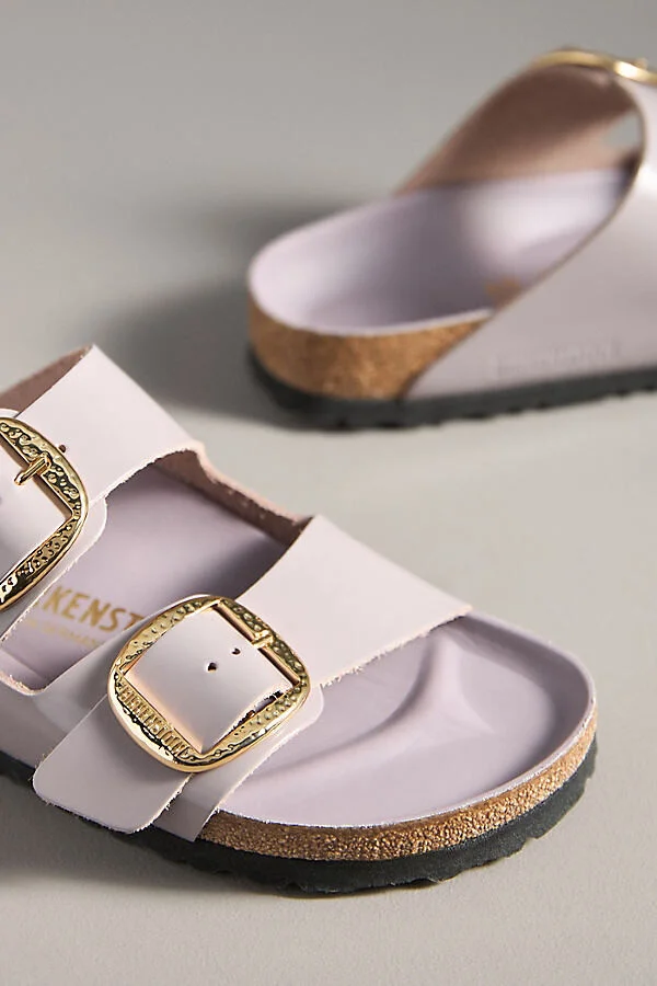 Arizona Big Hammered Buckle High Shine Sandals - Image 3