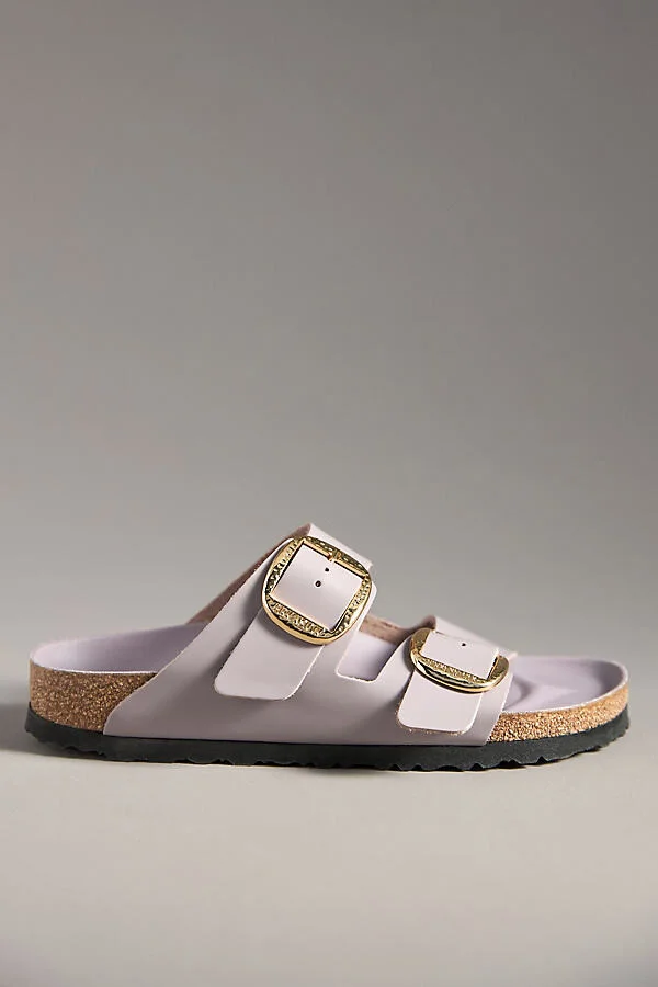 Arizona Big Hammered Buckle High Shine Sandals