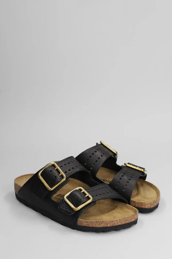 Arizona Bold Flats In Black Leather - Image 2