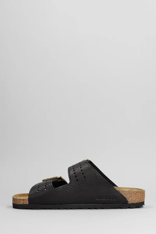 Arizona Bold Flats In Black Leather - Image 3