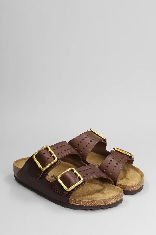 Arizona Bold Flats In Brown Leather - Image 2
