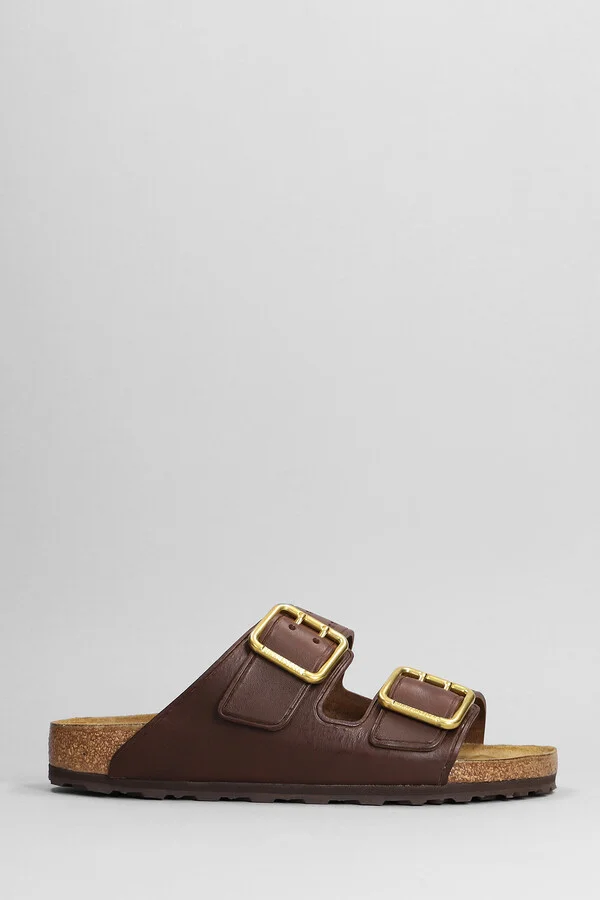 Arizona Bold Flats In Brown Leather