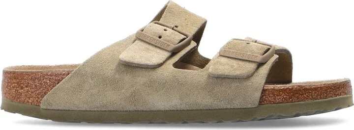 ‘Arizona BS’ Leather Slides, , - Green