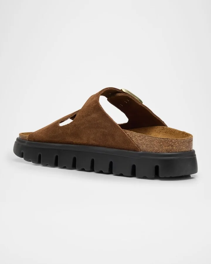 Arizona Buckle Suede Flatform Sandals - Image 3