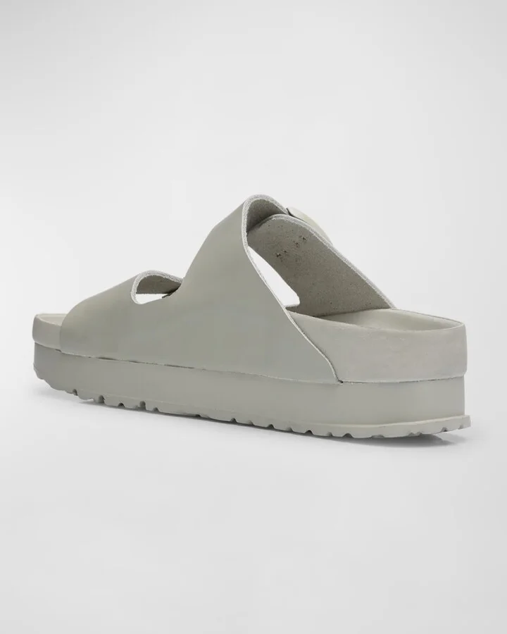Arizona Exquisite Leather Dual-Buckle Platform Sandals - Image 4