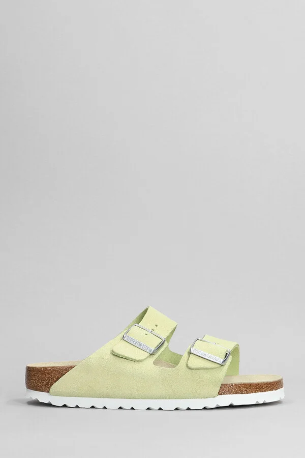 Arizona Flats In Green Suede