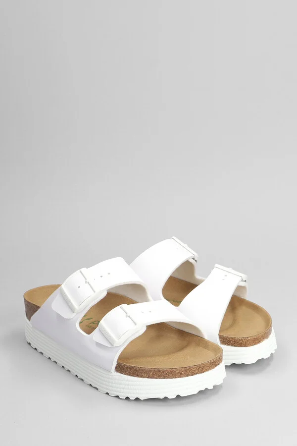 Arizona Flats In White Leather - Image 2