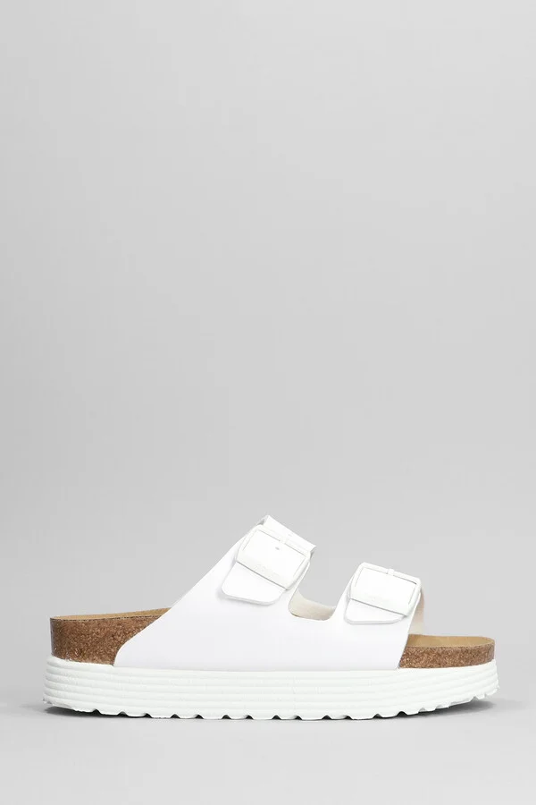 Arizona Flats In White Leather