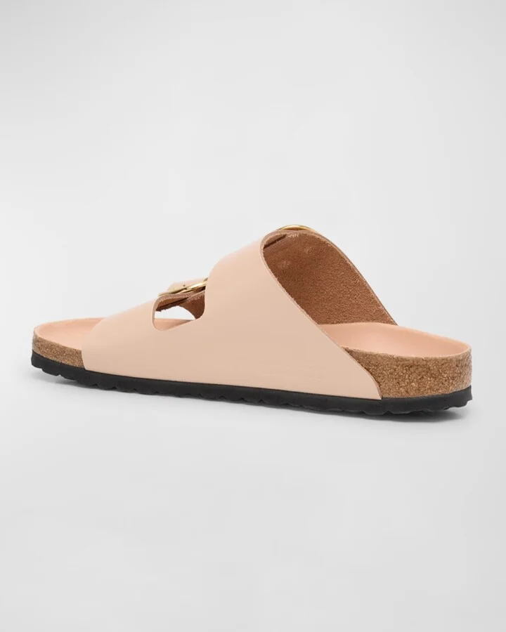 Arizona Leather Dual-Buckle Slide Sandals - Image 8