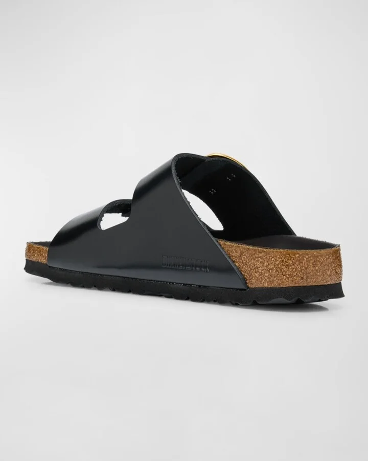 Arizona Leather Dual-Buckle Slide Sandals - Image 3