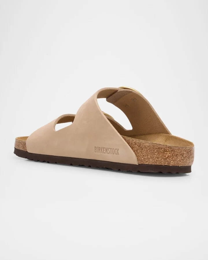 Arizona Leather Dual-Buckle Slide Sandals - Image 7