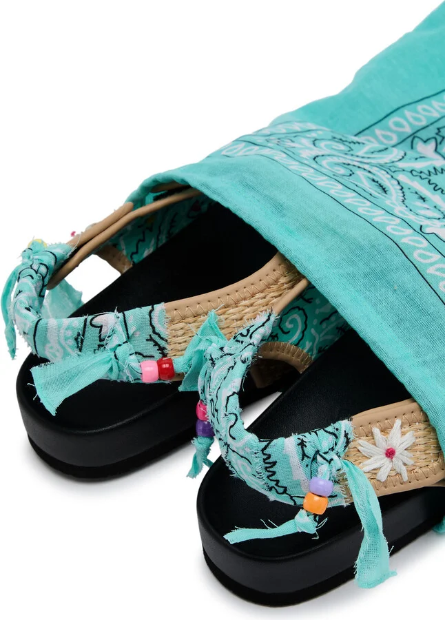 Arizona Love Apache Flower Raffia Sandals - Image 4