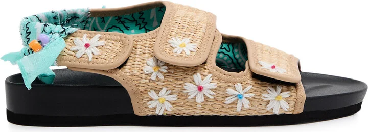Arizona Love Apache Flower Raffia Sandals