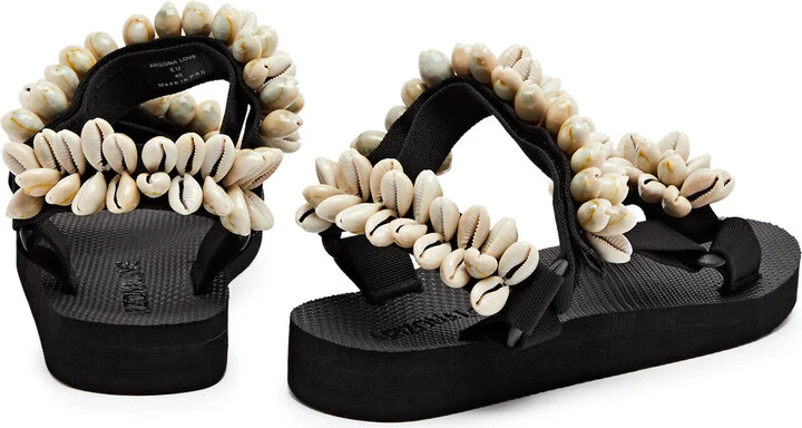 Arizona Love Trekky Shell Embellished Sandals - Image 3