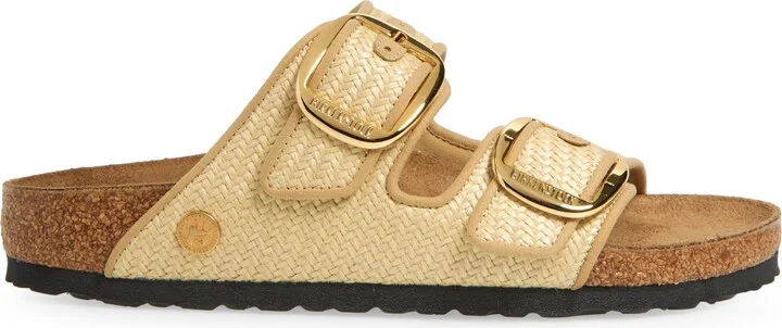 Arizona Raffia Big Buckle Slide Sandal - Image 3