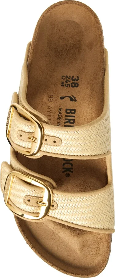Arizona Raffia Big Buckle Slide Sandal - Image 5